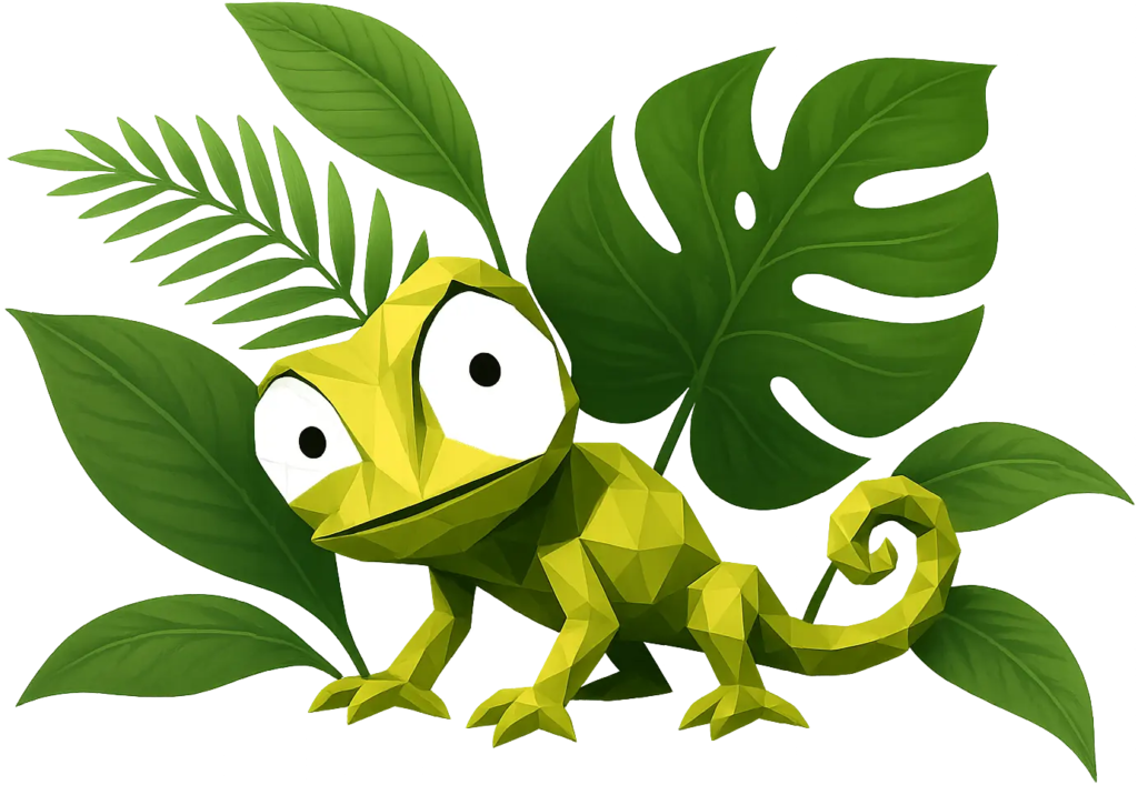 cameleon-feuilles